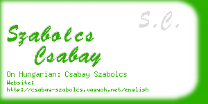 szabolcs csabay business card